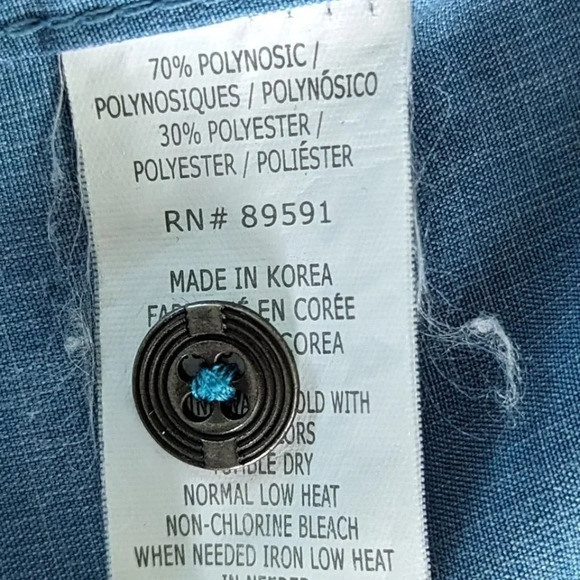 TOES ON THE NOSE MEN'S BUTTON DOWN SHIRT blue Size Small - Picture 9 of 9